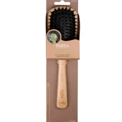 PARSA Beauty Kämme & Bürsten^Profi FSC Holz Haarbürste Paddle Groß oval mit Mischborsten