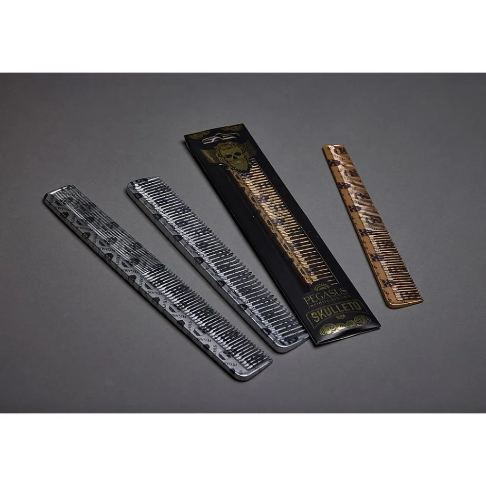 Pegasus Skulleto Kämme|202 gold Haarschneidekamm 18,5 cm