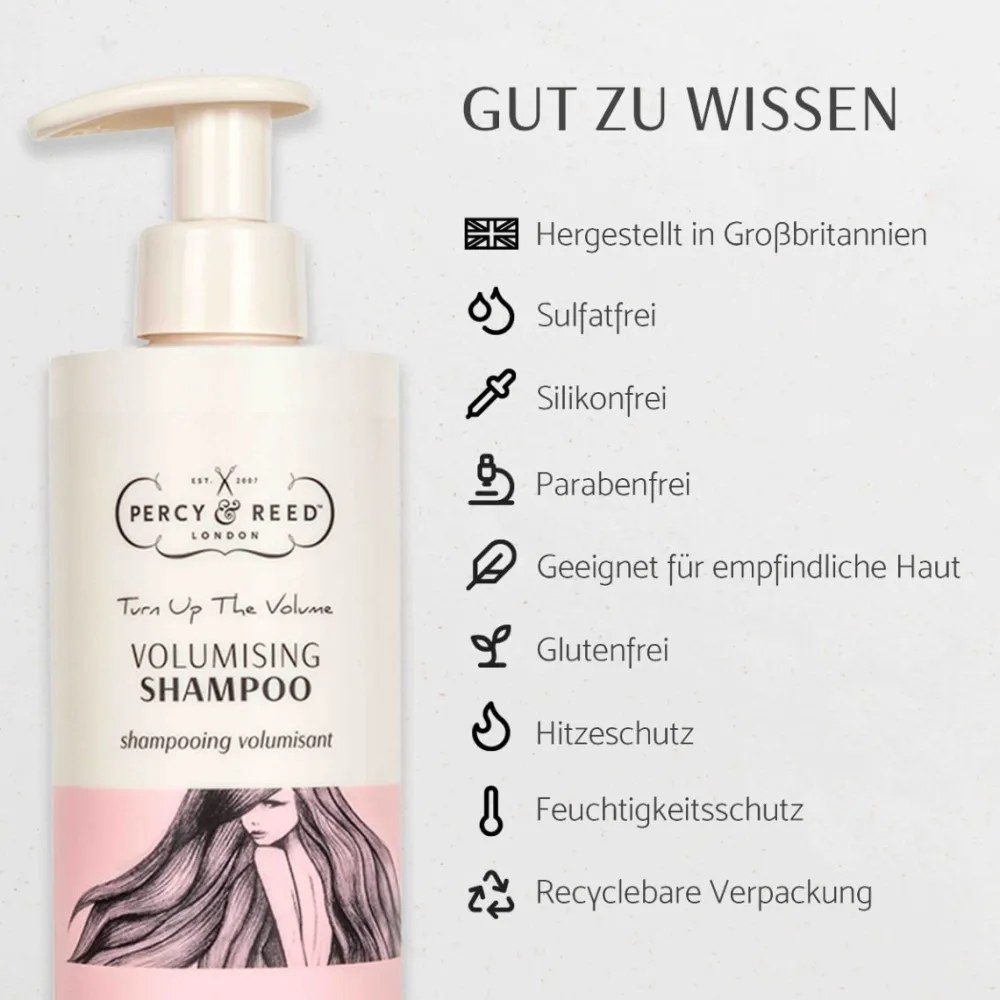 Percy & Reed Haarverdichtung|Hagel Nature^TURN UP THE VOLUME Shampoo 250 ml