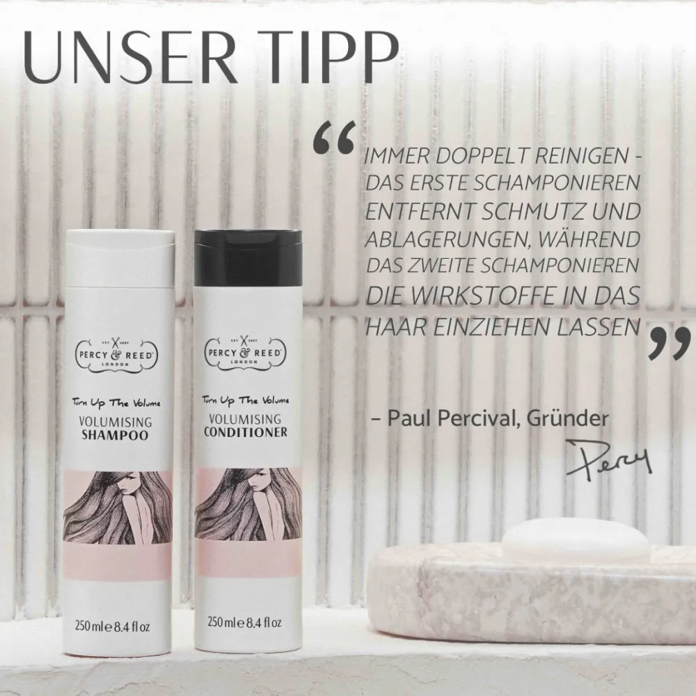 Percy & Reed Haarverdichtung|Hagel Nature^TURN UP THE VOLUME Shampoo 250 ml