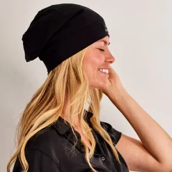 Philip B. Umhänge & Hauben|Silky Smooth Beanie Black