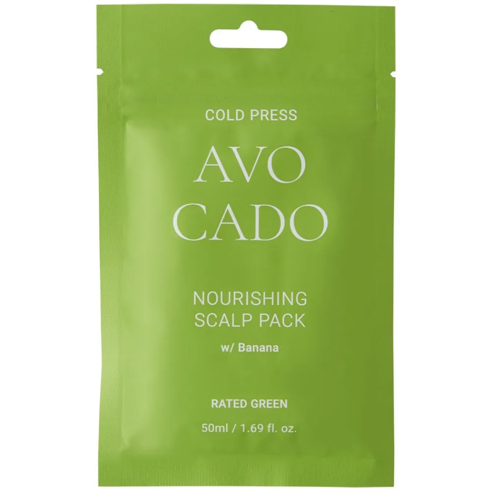 Cold Pressed Avocado Nourishing Scalp Pack 50 ml-Rated Green Hot