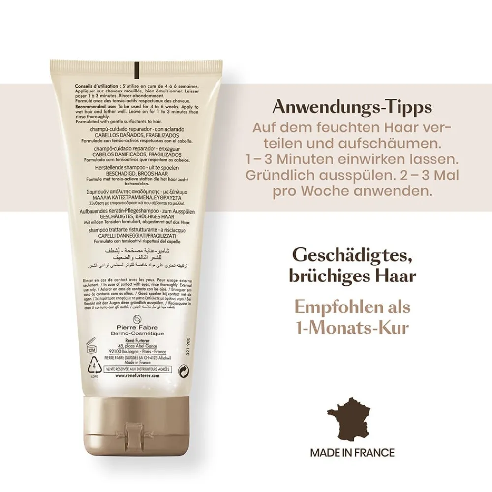 Rene Furterer Reparatur & Stärkung|Hagel Nature|Absolue Kératine Shampoo 200 ml