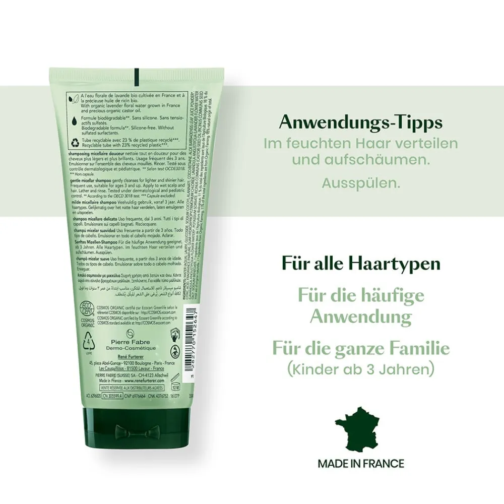 Rene Furterer Hagel Nature| Shampoo^Naturia Sanftes Mizellen Shampoo 200 ml