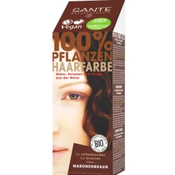 Pflanzenhaarfarbe - maronenbraun 100 g-SANTE Sale
