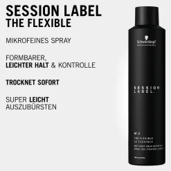 Schwarzkopf Professional Haarspray & Haarlack|Schwarzkopf Session Label The Flexible Dry Light Hold Hairspray 300 ml