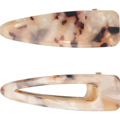 Solida Haarschmuck^Haarclip braun gemustert 2 Stück