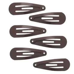Haarclip braun klein shiny  6 Stk.-Solida