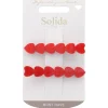 Haarclip Herz Applikationen rot silber-Solida Outlet