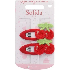 Haarclip Kirsche rot 2 Stück-Solida Clearance