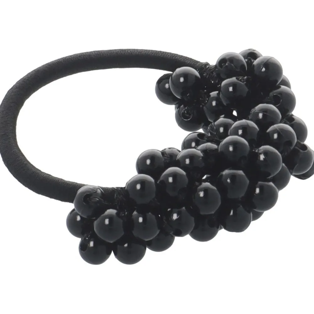 Solida Haarschmuck|Haargummi Perlen schwarz 1Stk.