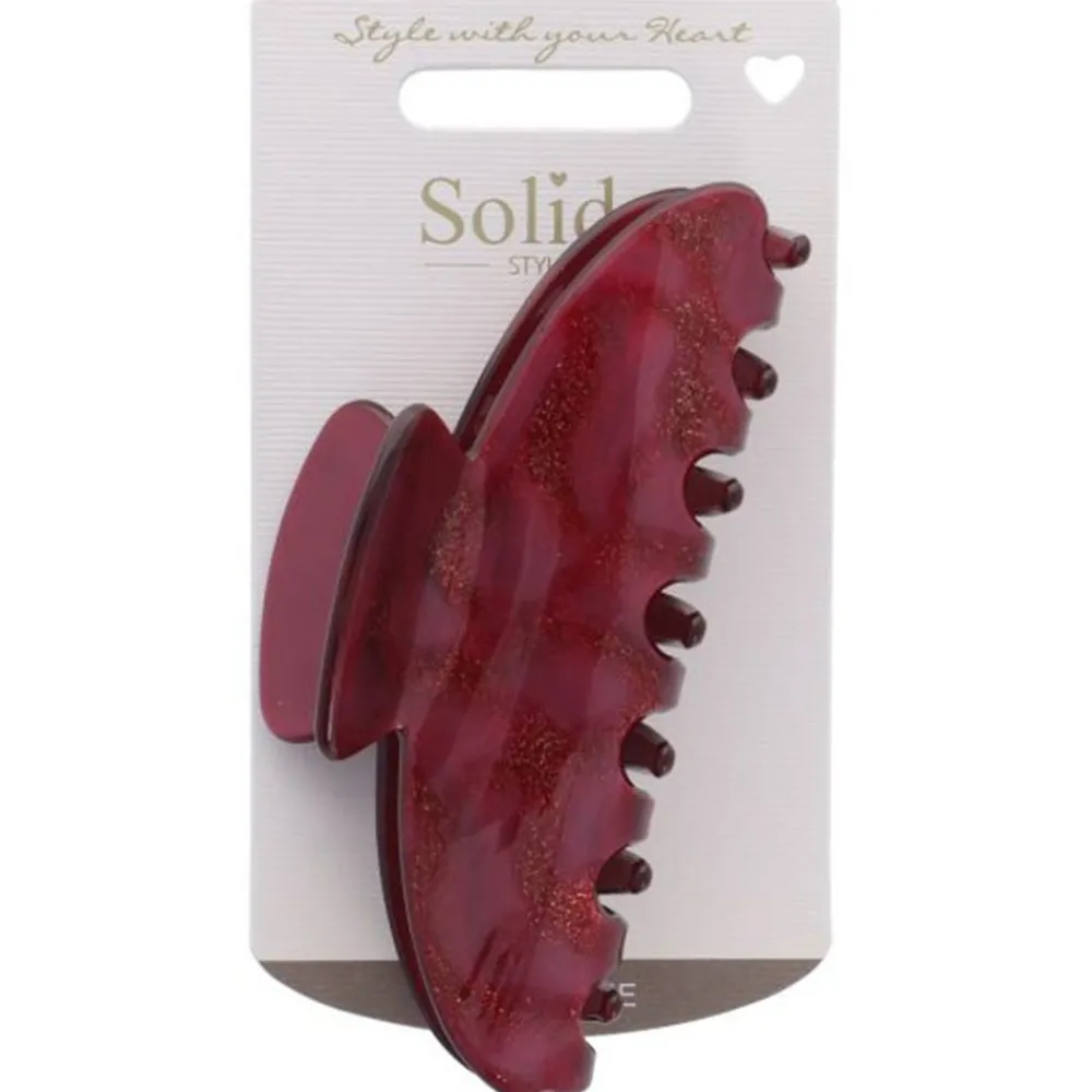 Solida Haarschmuck^Haarklammer Acryl rot