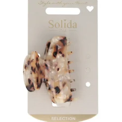 Solida Haarschmuck|Haarklammer braun gemustert 7 cm