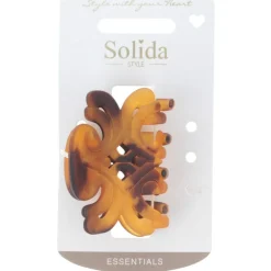 Solida Haarschmuck^Haarklammer braun matt medio