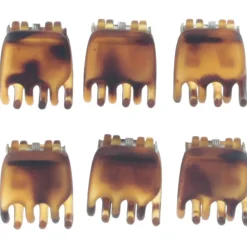 Haarklammer havanna klein matt 6 Stück-Solida Discount