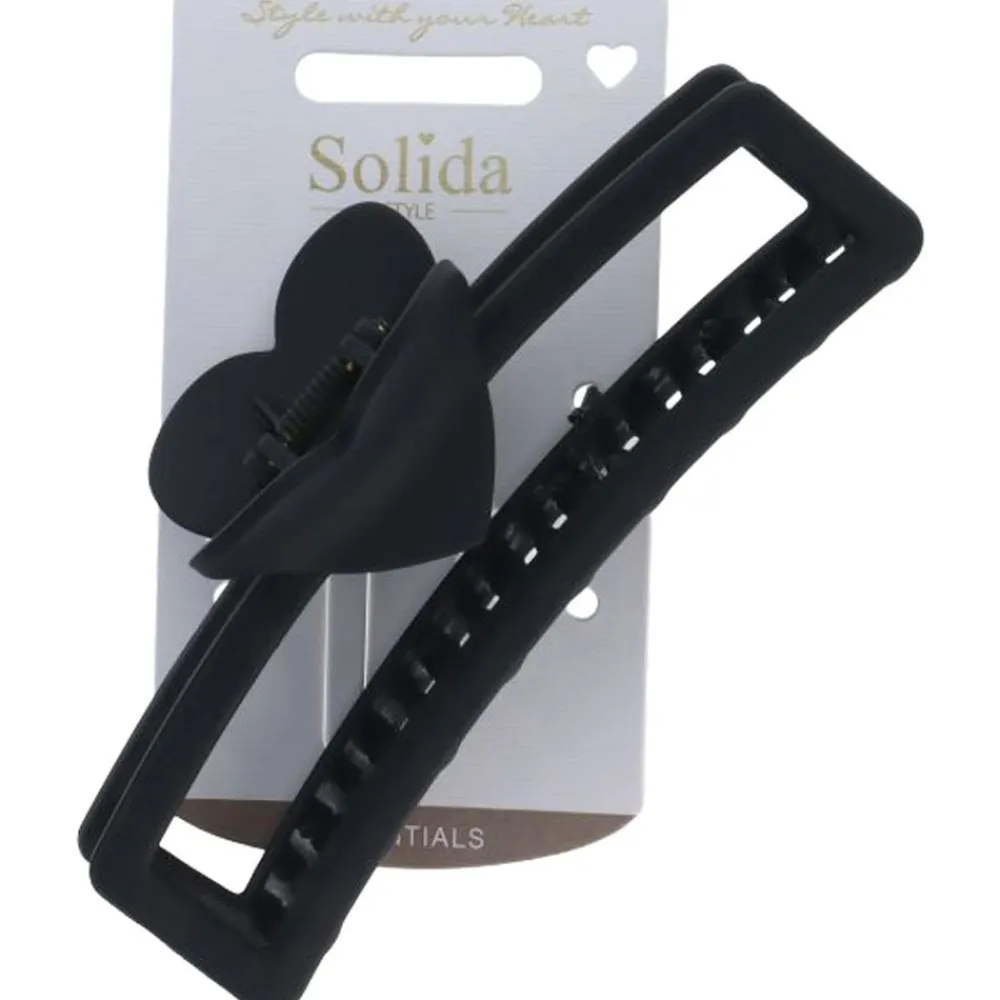 Haarklammer Herz schwarz 1 Stk.-Solida Sale