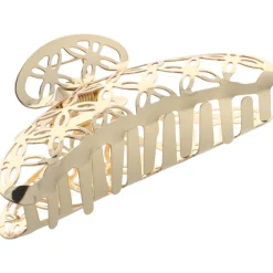 Haarklammer light gold gestanzt 7 cm-Solida New