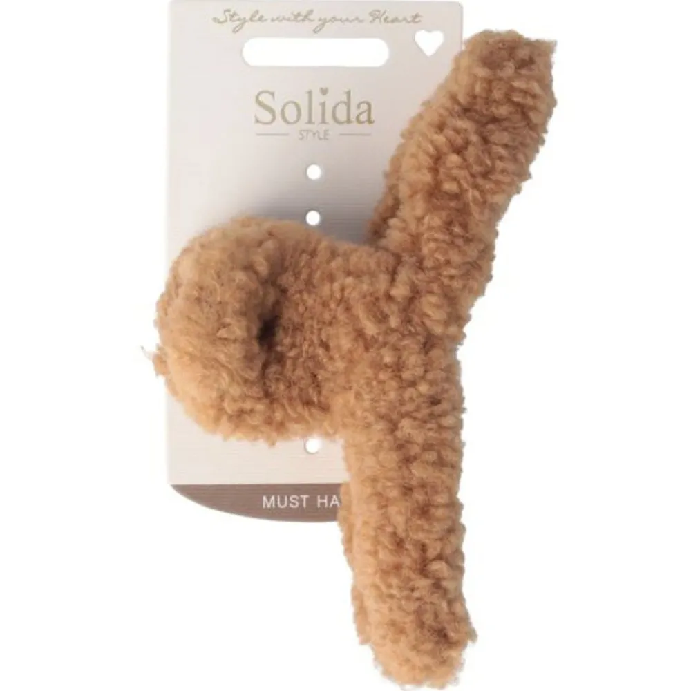 Haarklammer Loop Form Teddy braun-Solida Best