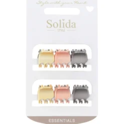 Solida Haarschmuck|Haarklammer mehrfarbig shiny 6 Stück