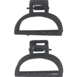 Solida Haarschmuck|Haarklammer Metall schwarz matt 2 Stück