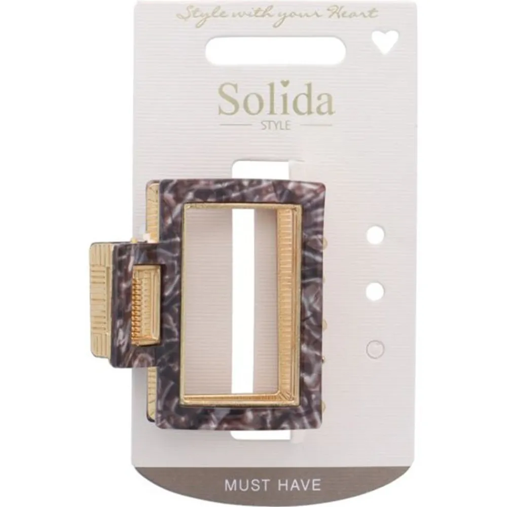 Solida Haarschmuck|Haarklammer rechteckig bordeaux