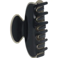Solida Haarschmuck^Haarklammer schwarz/beige groß shiny