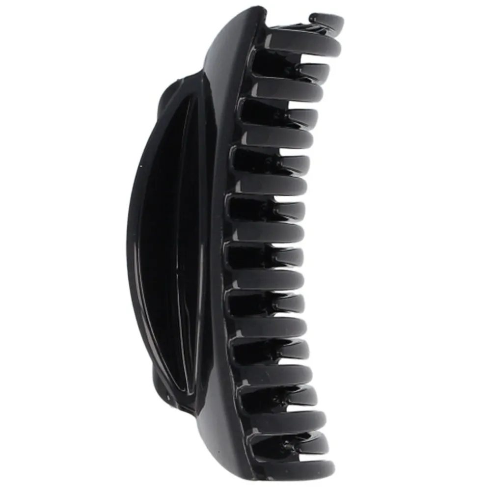 Solida Haarschmuck^Haarklammer schwarz flach klein shiny