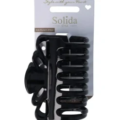 Solida Haarschmuck|Haarklammer schwarz non slip Silikon