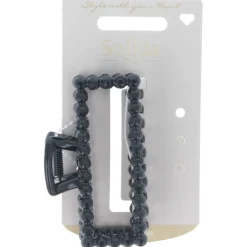 Solida Haarschmuck^Haarklammer schwarz Strass