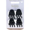 Solida Haarschmuck^Haarklammer schwarz matt klein 4 Stück