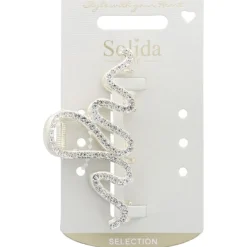 Solida Haarschmuck|Haarklammer Strass Gold