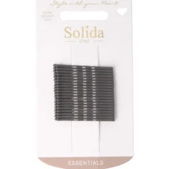 Solida Haarschmuck^Haarklemmen Anti-rutsch braun gewellt