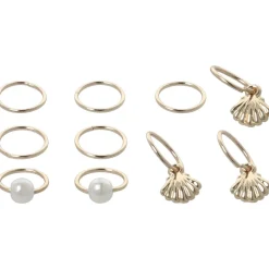 Solida Haarschmuck^Haarpiercings mit Perlen & Muscheln gold