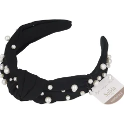 Solida Haarteile^Haarreifen schwarz mit Perlen 1 Stück