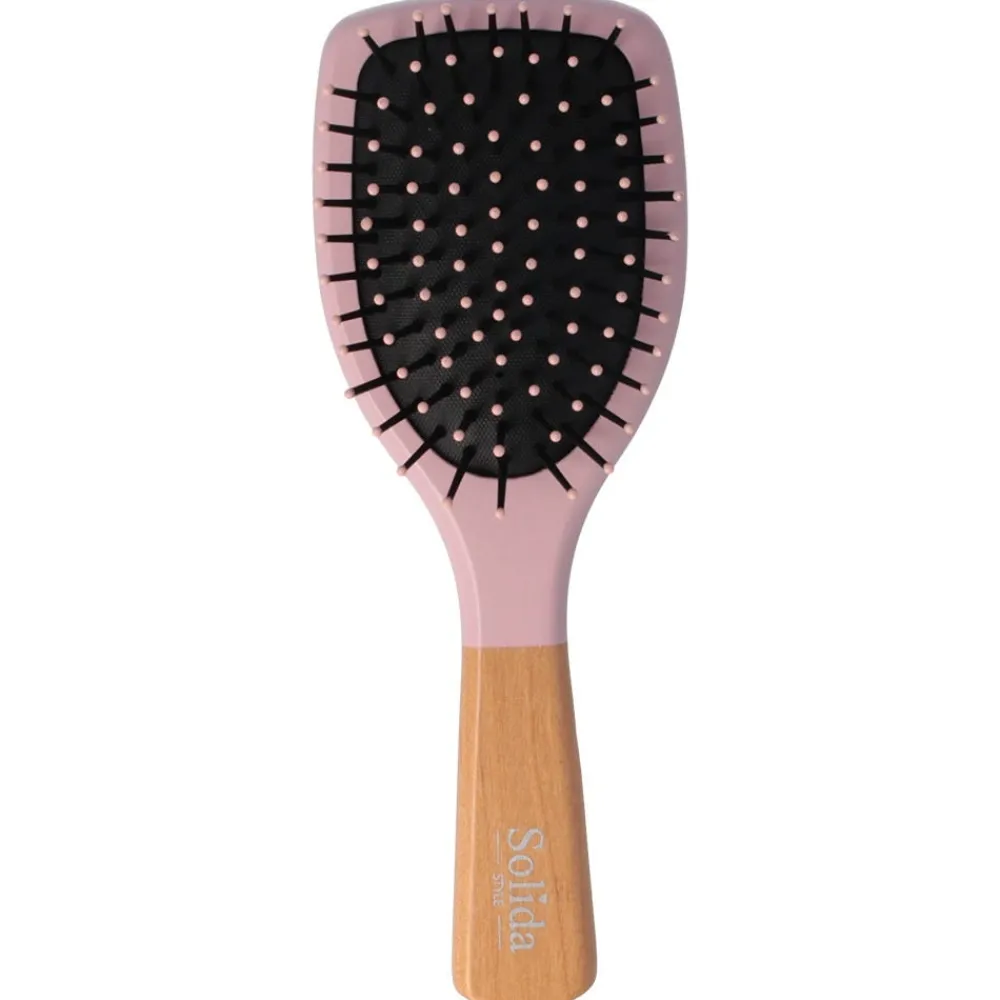 Mini Paddle Brush Rosa Spitze Print-Solida Sale