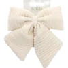 Solida Haarschmuck^Patentspange mit Schleife Cremeweiß