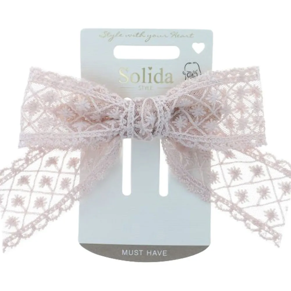 Solida Haarschmuck|Patentspange Schleife rosa 1Stk.