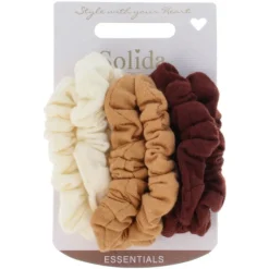 Scrunchie braun 6 Stück-Solida New