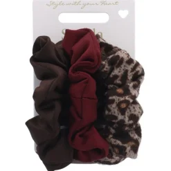 Solida Haarschmuck^Scrunchie mehrfarbig 7,5 cm 3 Stück