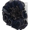 Solida Haarschmuck|Scrunchie mit Kontrastnaht dunkelblau