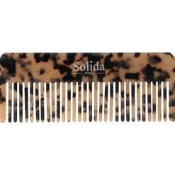 Solida Kämme^Stylingkamm Acetat Horn Optik Braun