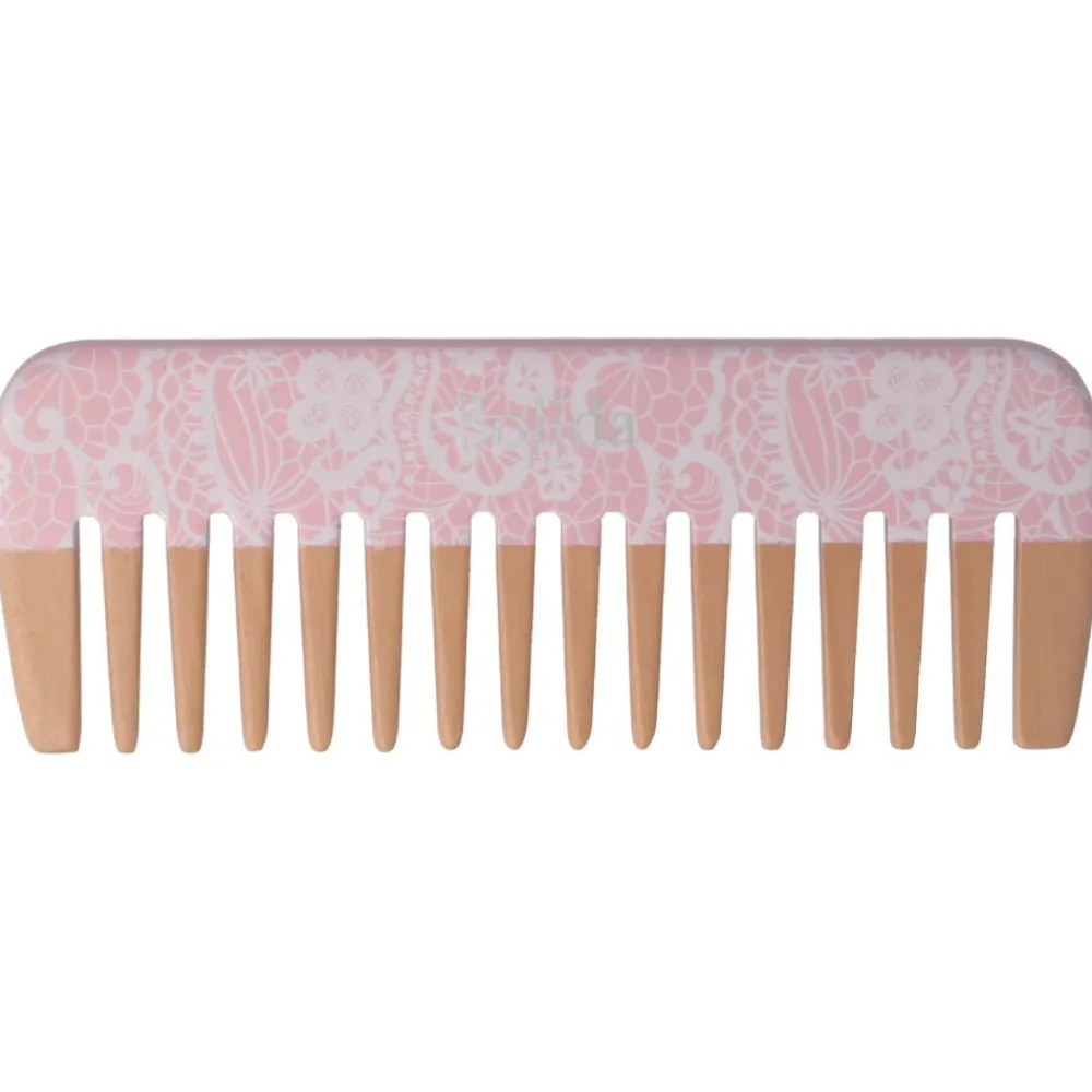 Solida Kämme^Stylingkamm Rosa Spitze Print