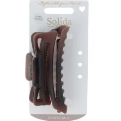 Solida Haarschmuck^Wasserwellklammer groß flexibel Braun