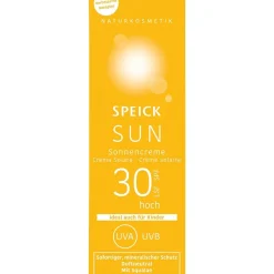 SPEICK Naturkosmetik Uv-Schutz & Pflege|Hagel Nature|SPEICK SUN Sonnencreme LSF 30 60 ml