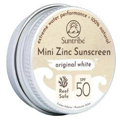 Suntribe Uv-Schutz & Pflege|Hagel Nature|Zink Sunscreen Sonnencreme LSF 50 Sport weiß 15 g
