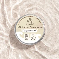 Suntribe Uv-Schutz & Pflege|Hagel Nature|Zink Sunscreen Sonnencreme LSF 50 Sport weiß 15 g