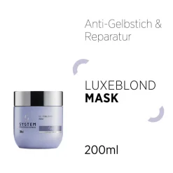 System Professional LB3 LuxeBlond Anti-Gelbstich & Reparatur Haarmaske 200 ml-System Professional LipidCode Hot