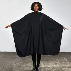 Trend-Design Frisierumhänge|Umhänge & Hauben^NANO Compact Uni Färbeumhang mit Druckverschluss Schwarz