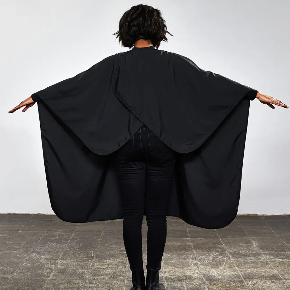 Trend-Design Frisierumhänge|Umhänge & Hauben^NANO Compact Uni Färbeumhang mit Druckverschluss Schwarz