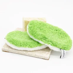 Waschies Hagel Nature|Gesicht|Waschpads für Babys und Kinder 2er Grün